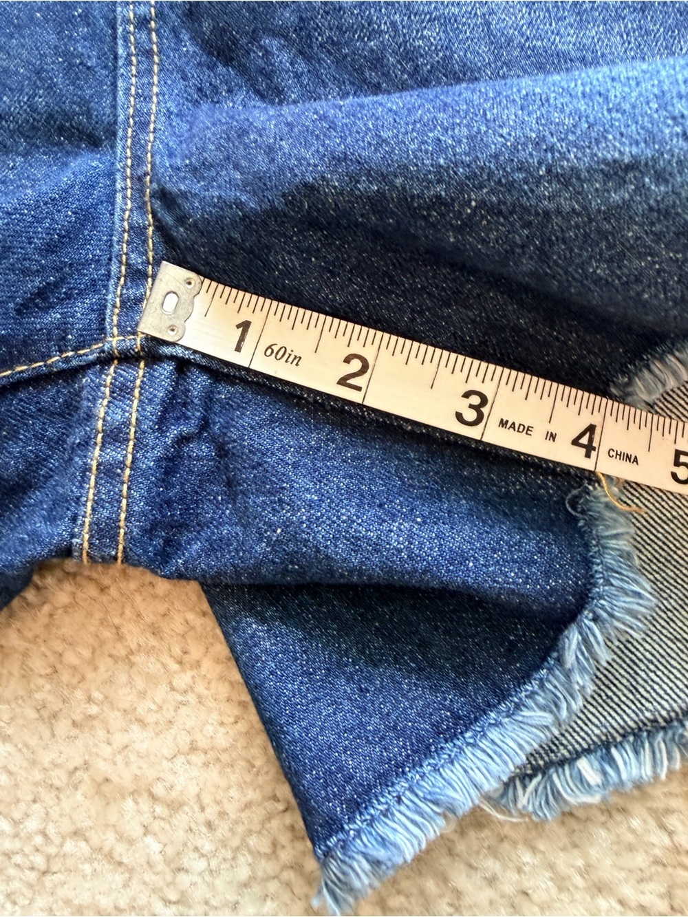 Seven7 Weekend Casual Distressed Denim Jean Shorts 100% Cotton Size 12 - Picture 6 of 13